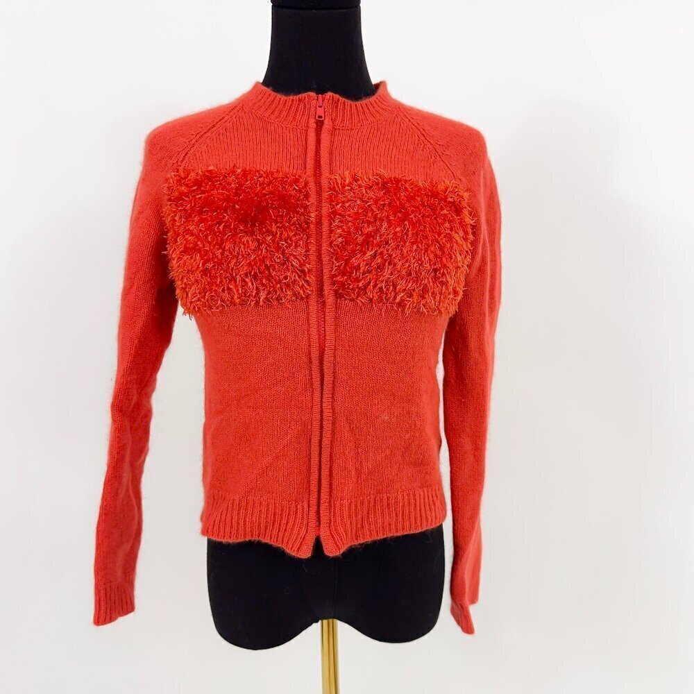 VINTAGE STYLE JAPANESE FURRY ZIP SWEATER